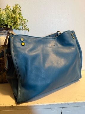 American Leather Co. Lennox Deep Turquoise Leather Shoulder Bag NWOT